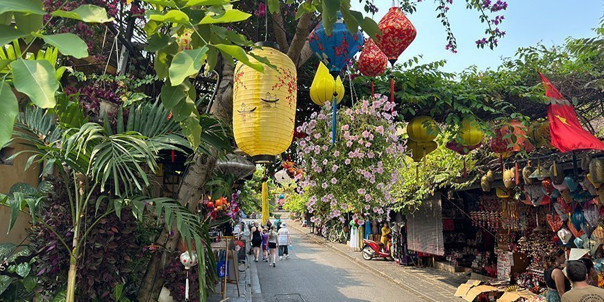 Charmante Straße in Hoi An, Vietnam