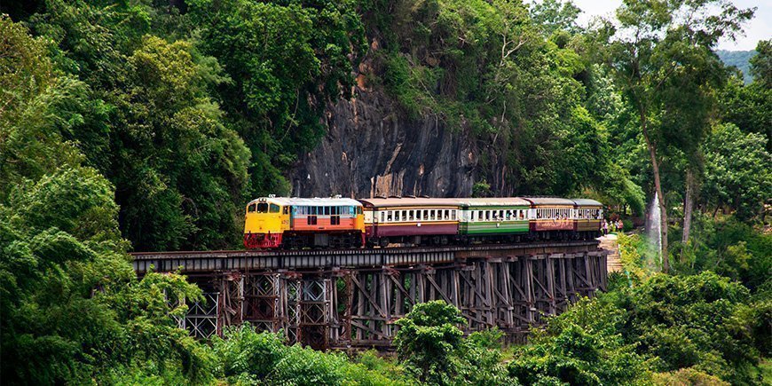 Die Eisenbahn des Todes in Thailand