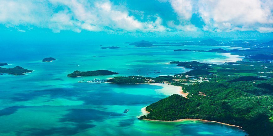 Übersichtsbild aus Phuket in Thailand