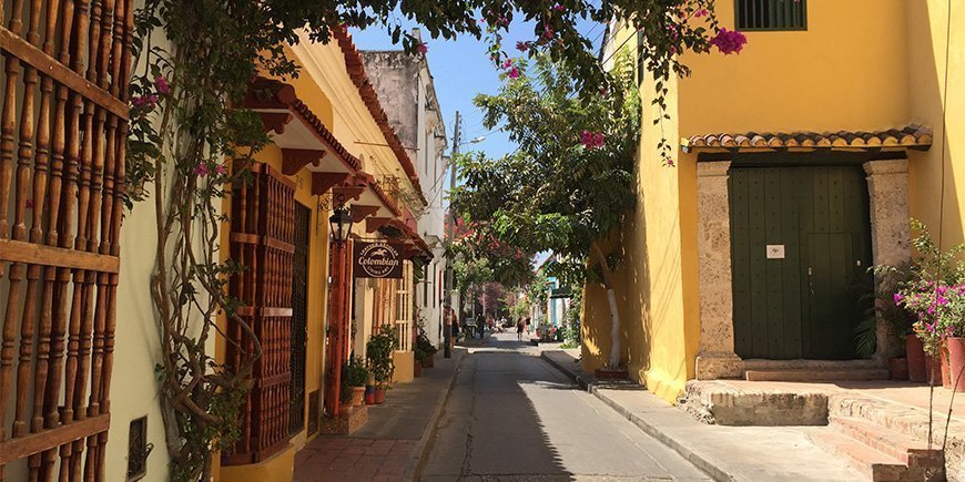 Straße in Cartagena, Kolumbien