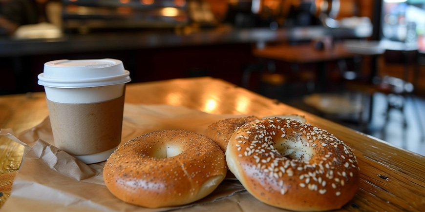 Bagels und Kaffee