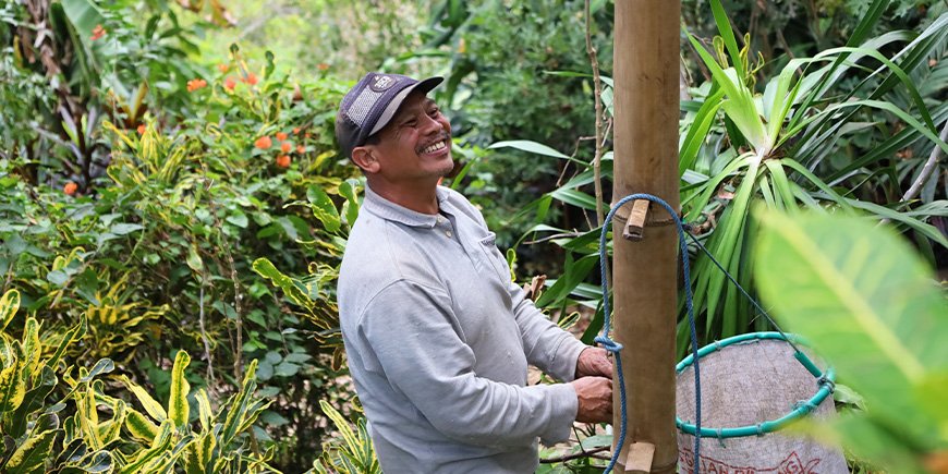 Landwirt auf Bali