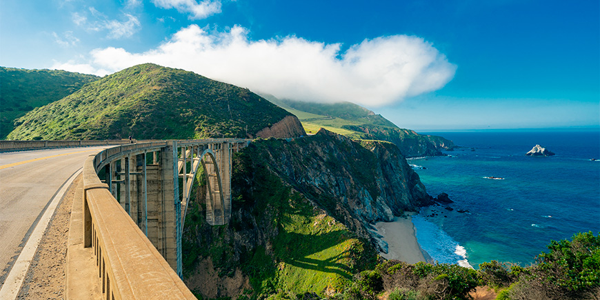 Bixby-Brücke am Highway 1 in den USA